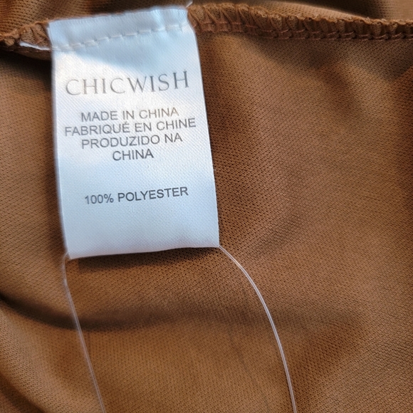 CHICWISH 3D LEAF DOUBLE-LAYERED MESH TULLE MIDISKIRT IN CARAMEL - Picture 7 of 10